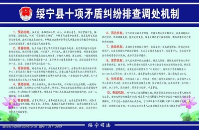 綏寧縣十項(xiàng)矛盾糾圖片素材